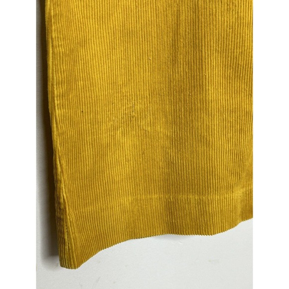 J. Crew Women’s VTG Mustard Yellow Corduroy City Fit Flare Pants Size 4 - Picture 4 of 7
